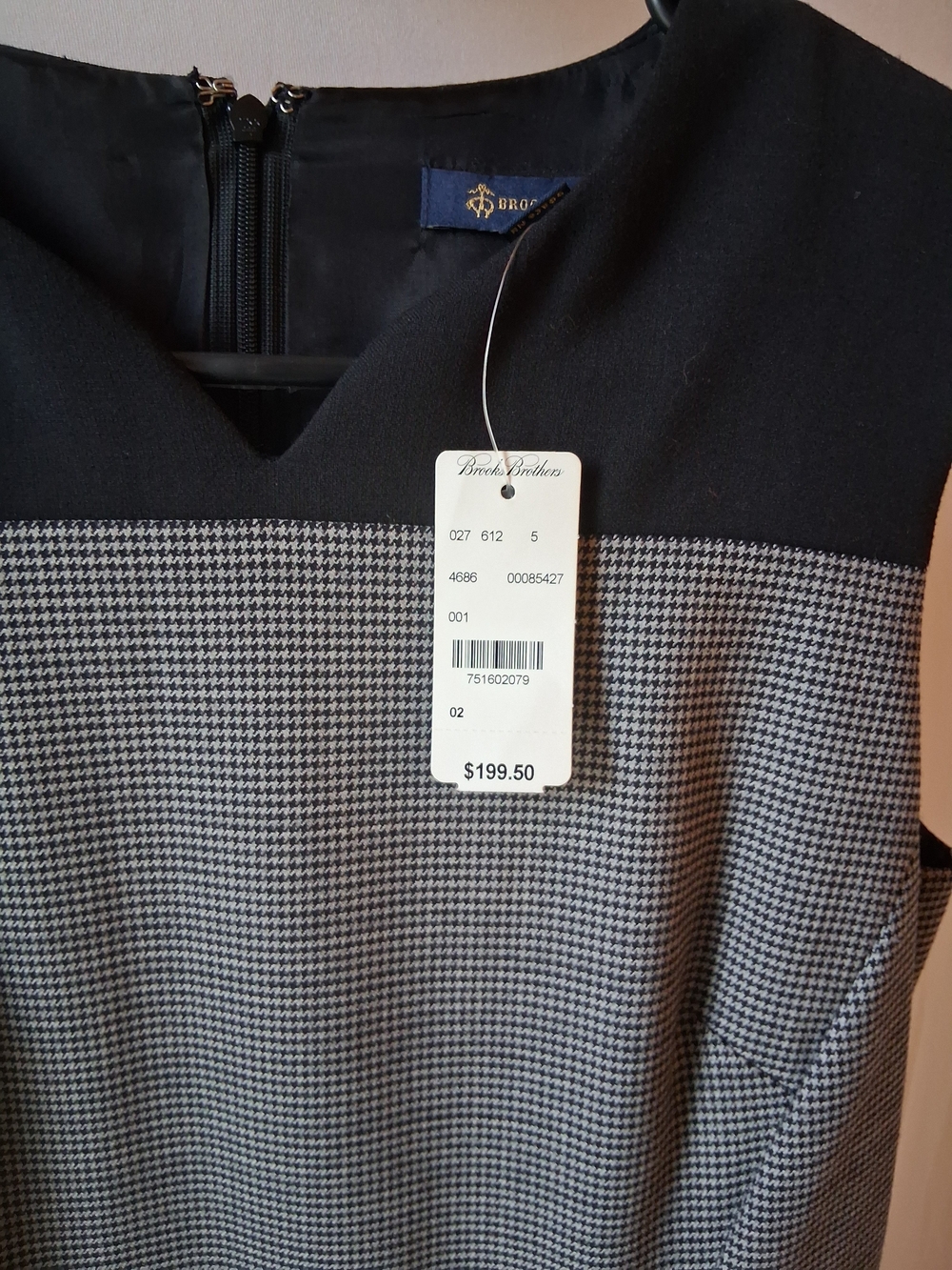 Brooks Brothers NWT Houndstooth Sheath Dress Sz 2 - Picture 4 of 4